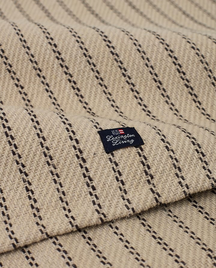Camino de mesa Striped Jute Cotton 50x250 cm, Beige-dark gray Lexington