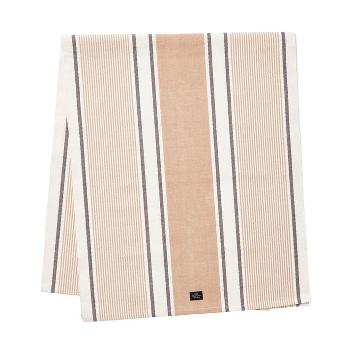 Camino de mesa Striped Organic Cotton 50x250 cm - White-beige - Lexington