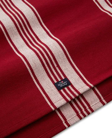 Camino de mesa Striped Organic Cotton Rib 50x250 cm - Rojo-blanco - Lexington