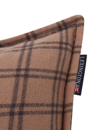 Cojín After Ski Checked Cotton Flannel 30x50 cm - Beige-dark gray - Lexington