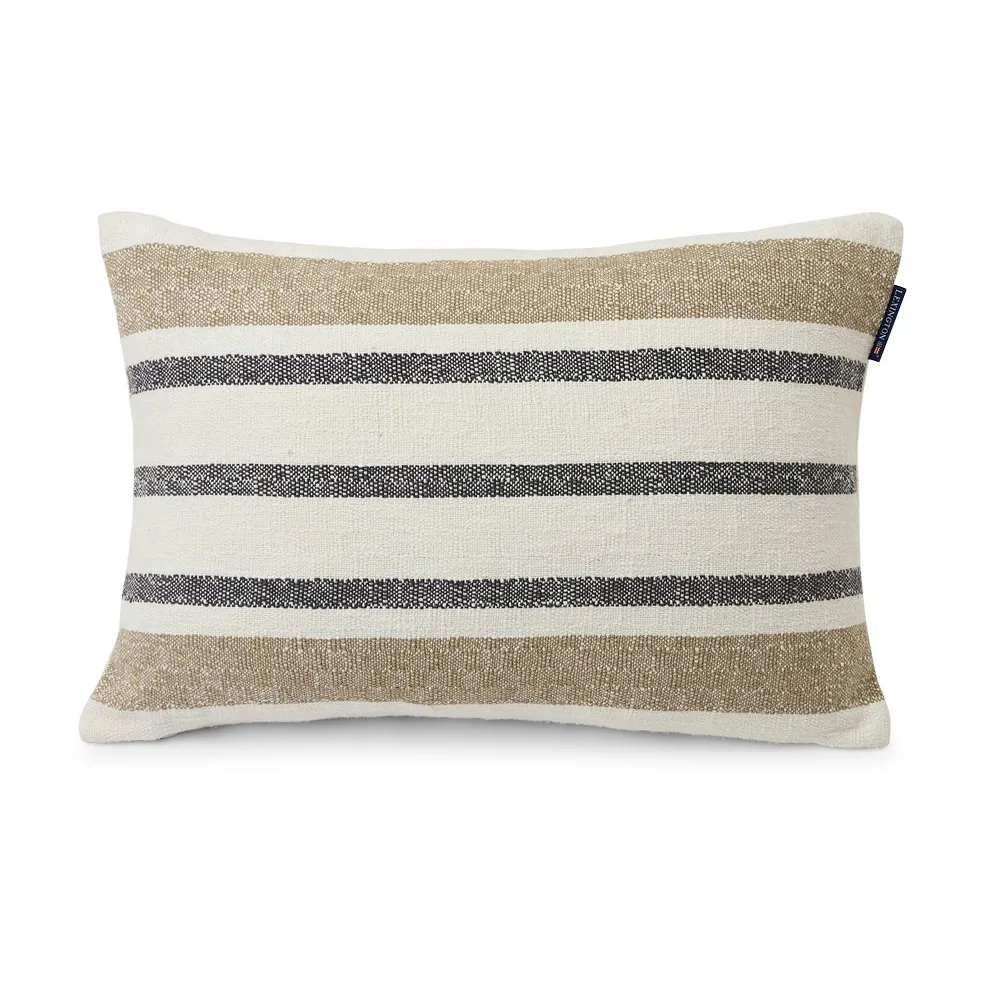 Cojín de algodón Striped 40x60 cm, Beige/Gray Lexington