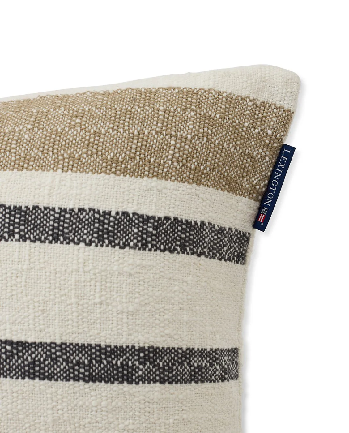 Cojín de algodón Striped 40x60 cm, Beige/Gray Lexington