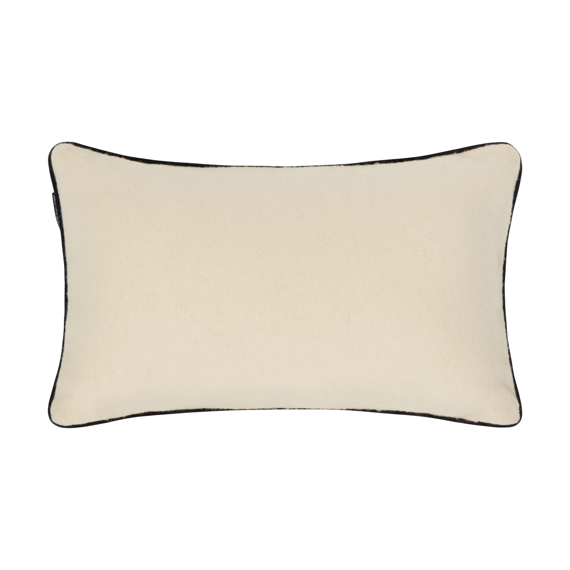 Cojín decorativo de mezcla de lana Mountains Logo, White-navy, 50x30 cm Lexington