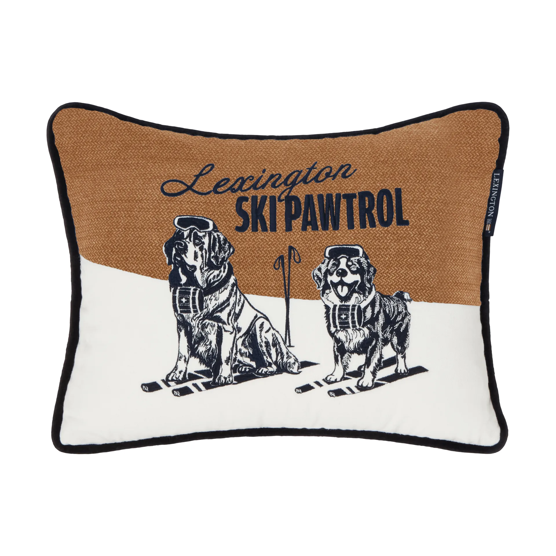 Cojín decorativo Skipawtrol , Beige-white-navy, 40x30 cm Lexington