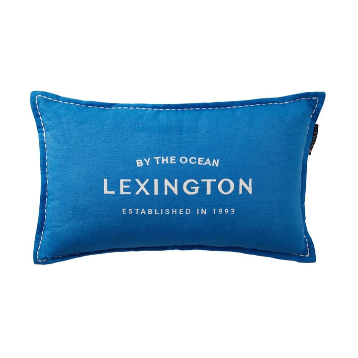 Cojín Logo Embroidered Linen/Cotton 30x50 cm - Blue - Lexington