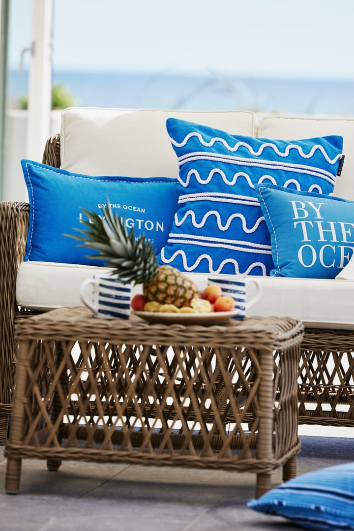 Cojín Logo Embroidered Linen/Cotton 30x50 cm, Blue Lexington