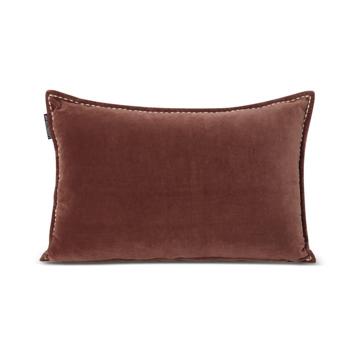 Cojín Logo Message Organic Cotton Velvet 40x60 cm, Brown Lexington
