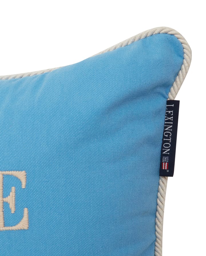 Cojín Seaside Small Organic Cotton Twill 30x40 cm, Azul-beige claro Lexington