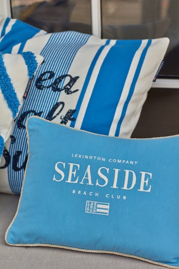 Cojín Seaside Small Organic Cotton Twill 30x40 cm - Azul-beige claro - Lexington