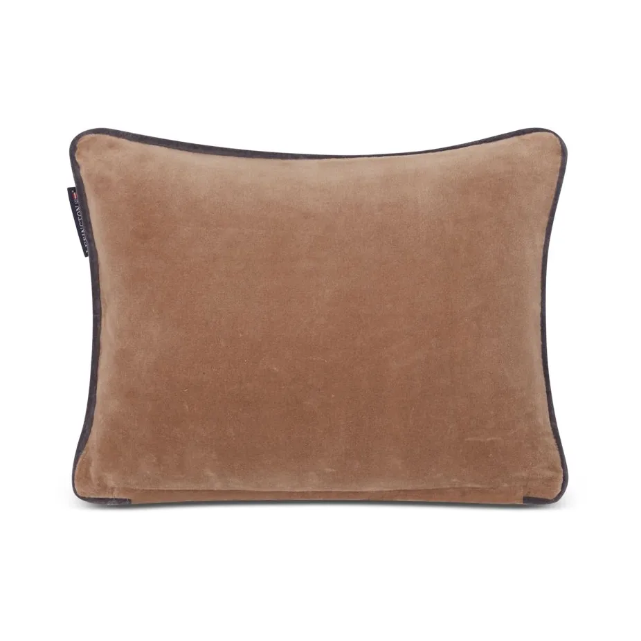 Cojín Ski Lodge Organic Cotton Velvet30x40 cm, Beige-dark gray Lexington