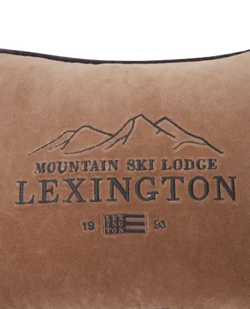 Cojín Ski Lodge Organic Cotton Velvet30x40 cm - Beige-dark gray - Lexington