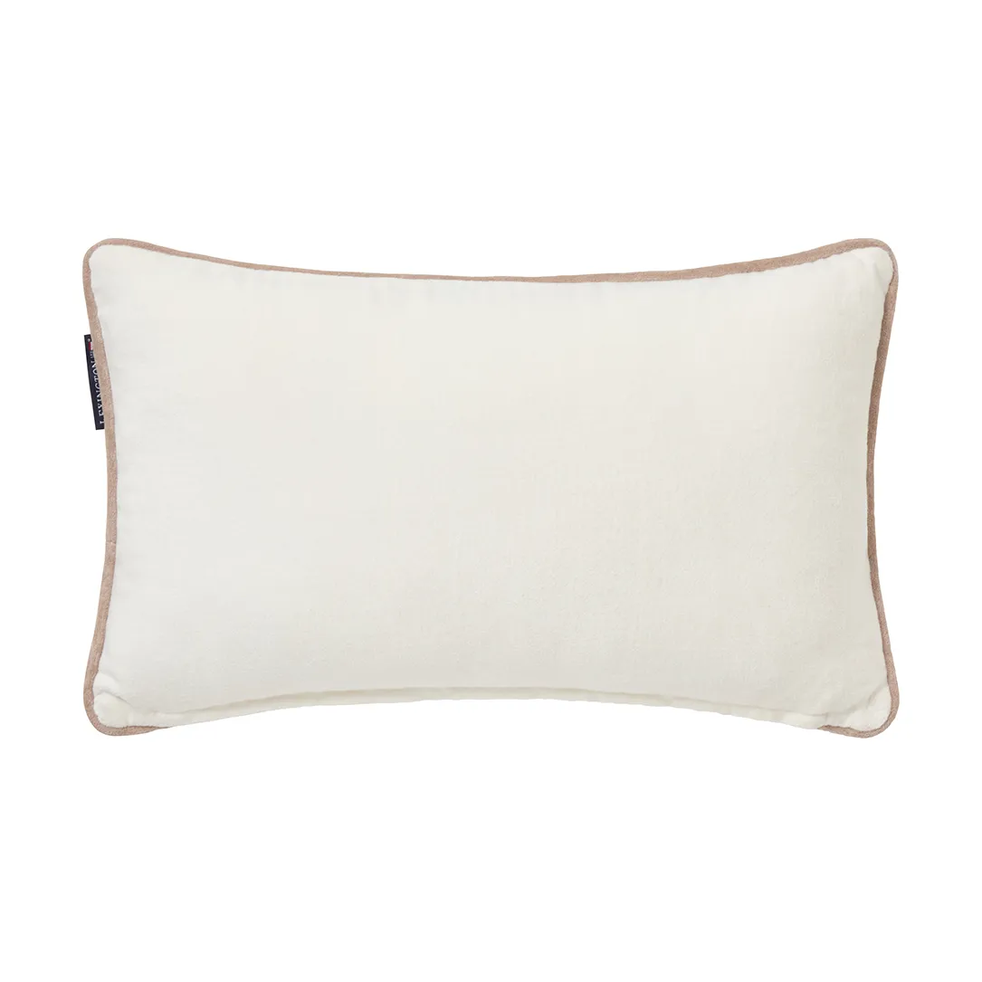 Cojín Ski resort de algodón orgánico 30x50 cm, White-Dark blue Lexington