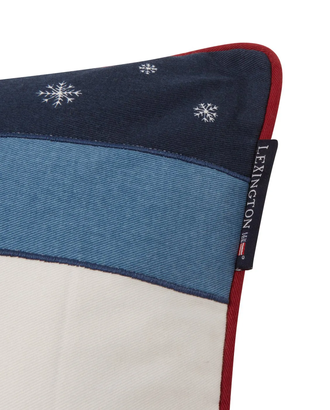 Cojín Skier Organic Cotton Twill 30x40 cm, White-dark blue multi Lexington