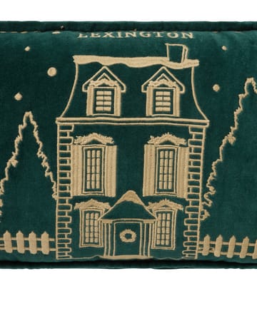 Cojín Winter House de algodón aterciopelado ecológico 30x50 cm - White-Light beige - Lexington