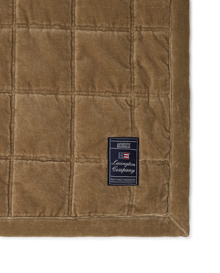 Colcha Cotton Velvet quilted 160x240 cm, Walnut Lexington