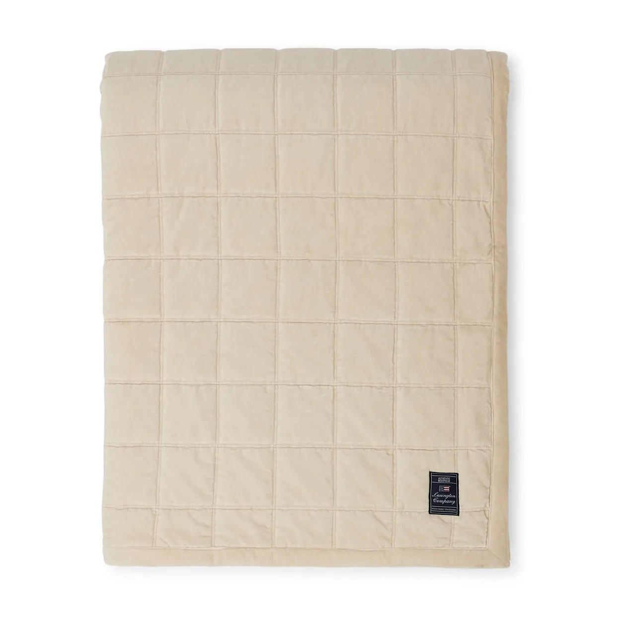 Colcha Cotton Velvet quilted 240x260 cm, Light beige Lexington