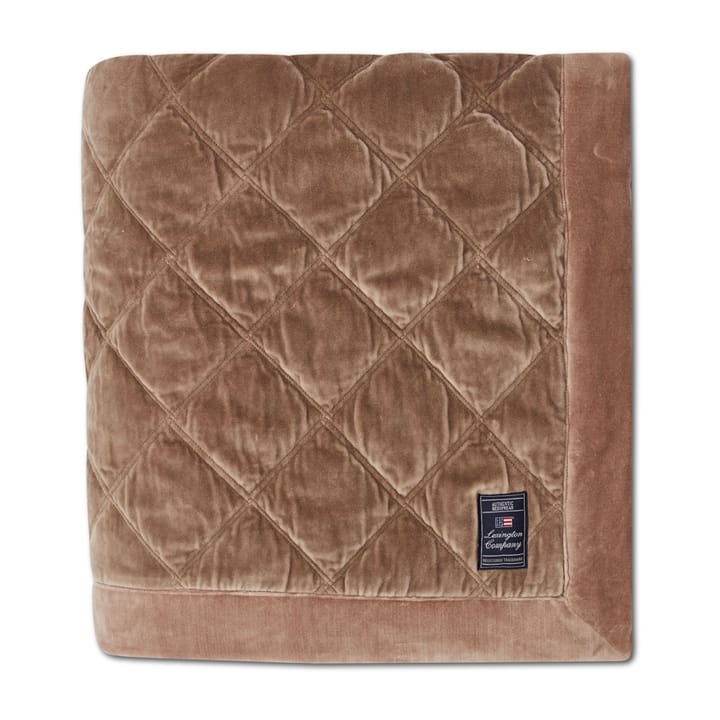 Colcha de cama Quilted Cotton Velvet 160x240 cm - Mid brown - Lexington