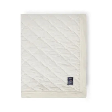 Colcha de cama Quilted Organic Cotton Velvet 160x240 cm - Snow white - Lexington