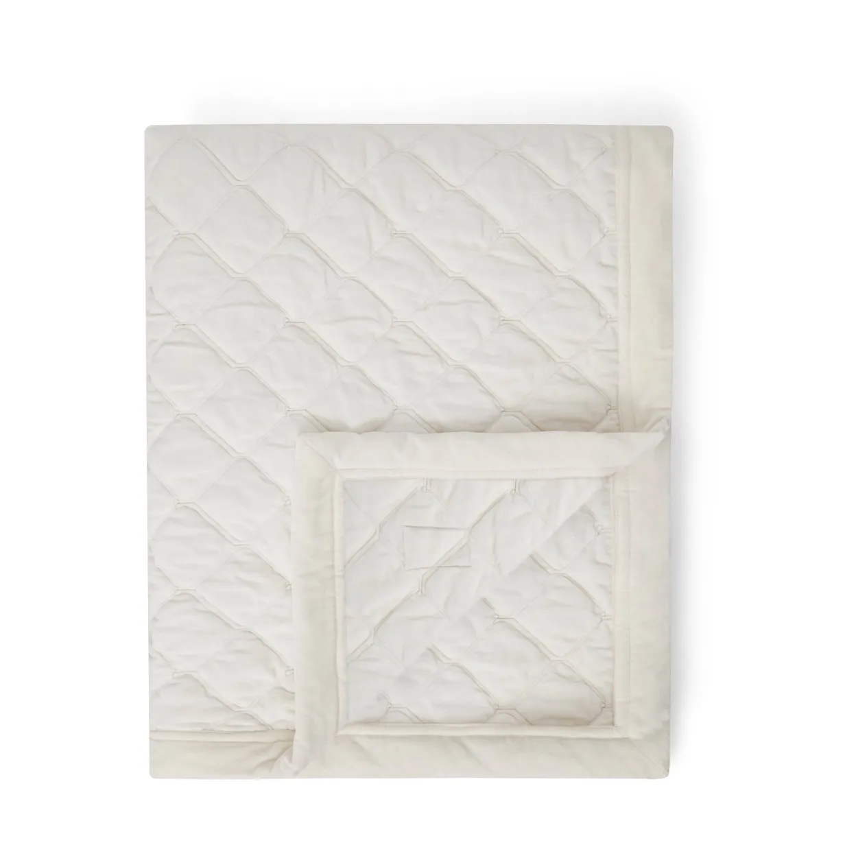 Colcha de cama Quilted Organic Cotton Velvet 160x240 cm, Snow white Lexington