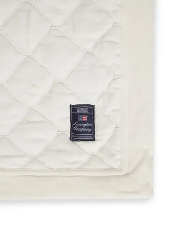 Colcha de cama Quilted Organic Cotton Velvet 160x240 cm - Snow white - Lexington
