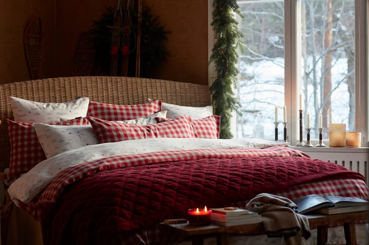  Colcha de cama Quilted Organic Cotton Velvet240x260 cm, Red Lexington