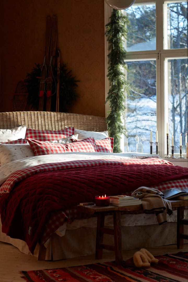  Colcha de cama Quilted Organic Cotton Velvet240x260 cm, Red Lexington
