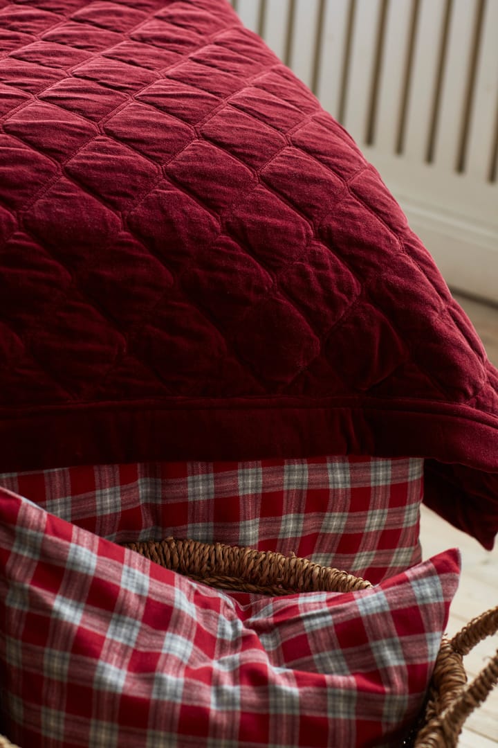  Colcha de cama Quilted Organic Cotton Velvet240x260 cm - Red - Lexington