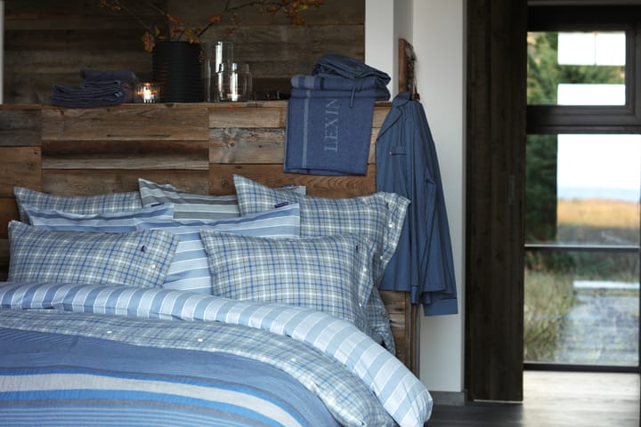 Colcha de cama Side Striped Soft Quilted160x240 cm - Blue - Lexington