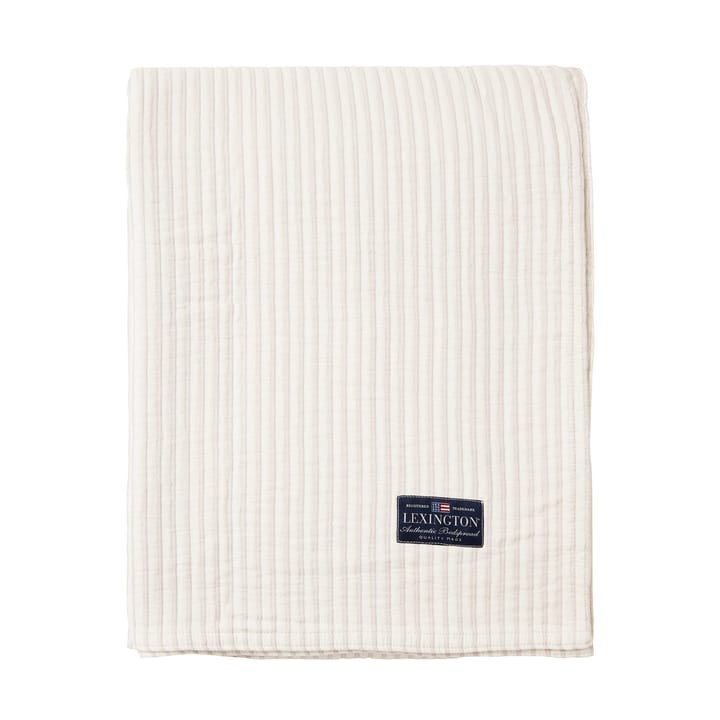 Colcha de cama Striped Reversable Oraginc Cotton 260x240 cm, Off white Lexington