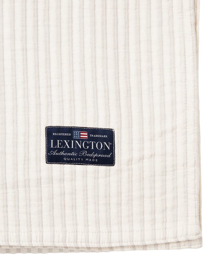Colcha de cama Striped Reversable Oraginc Cotton 260x240 cm, Off white Lexington