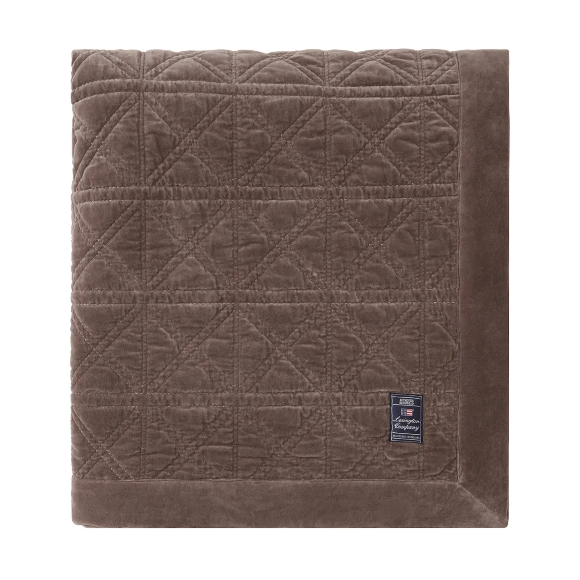 Colcha Rattan Quilted Velvet 260x240 cm, Brown Lexington