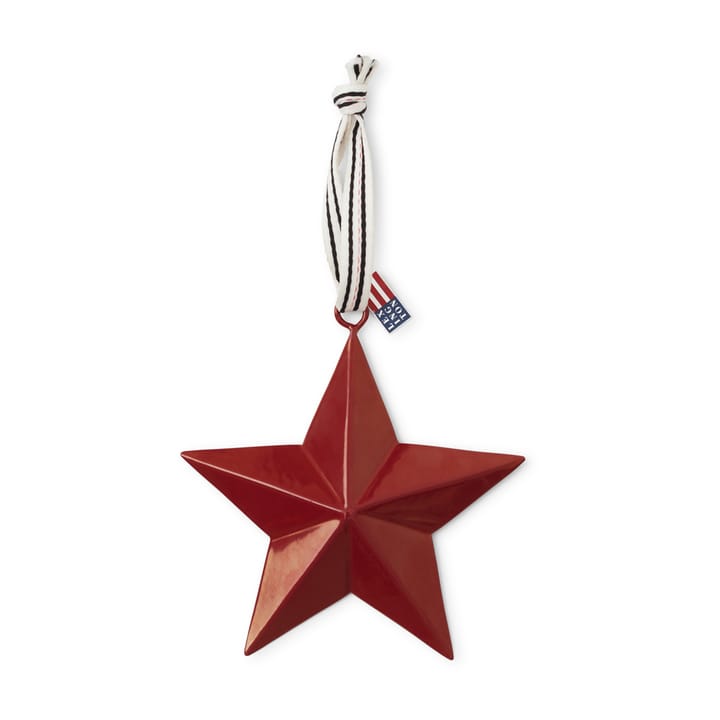 Colgante de navidad Red Metal Star 12x12cm - Red - Lexington