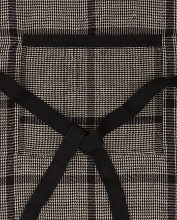 Delantal Pepita Check Cotton Linen - Dark gray-beige - Lexington