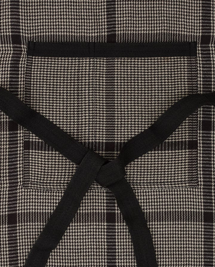 Delantal Pepita Check Cotton Linen, Dark gray-beige Lexington