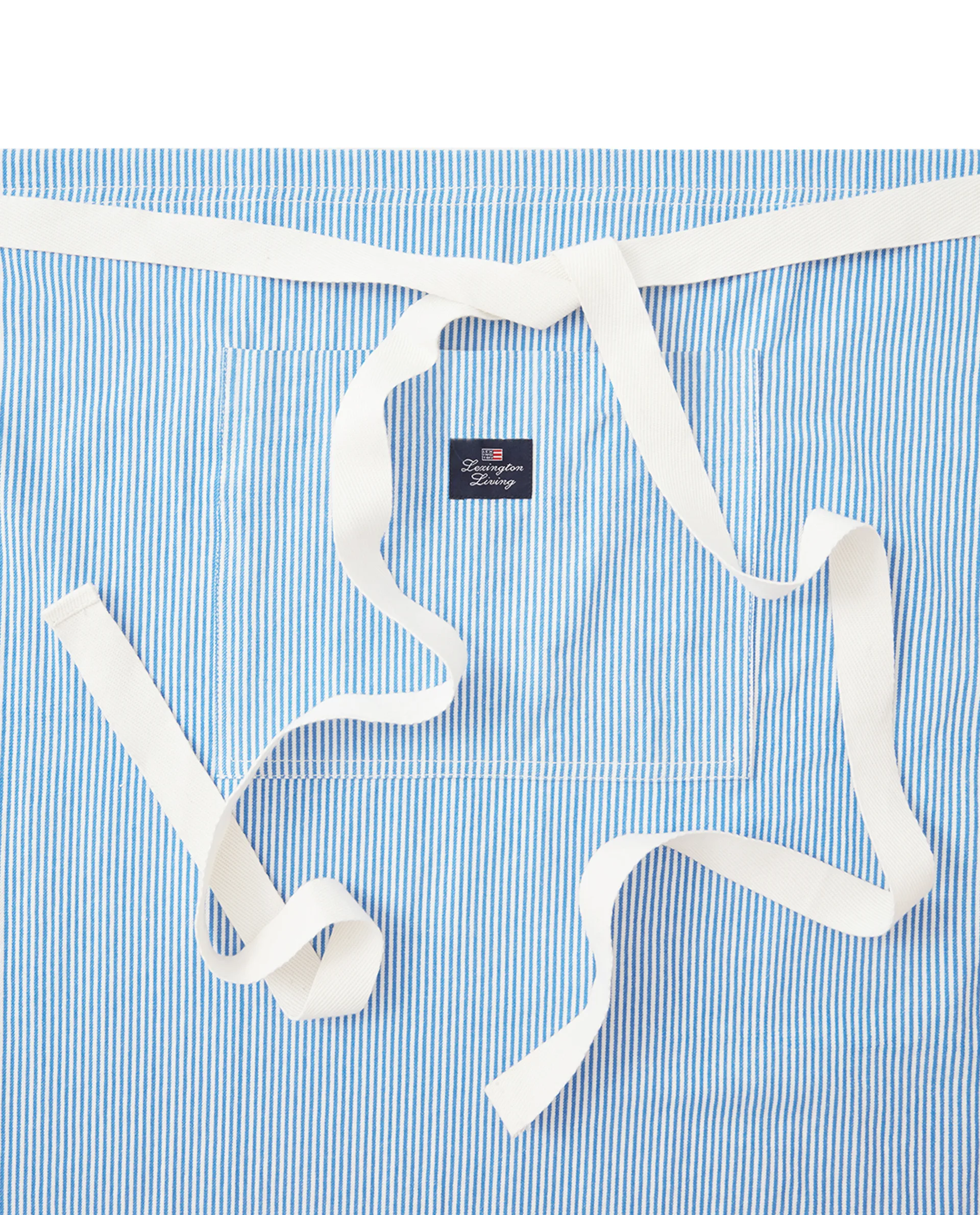 Delantal Striped Oxford BBQ 85x80 cm, Azul-blanco Lexington