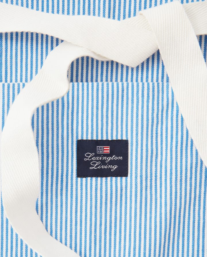 Delantal Striped Oxford BBQ 85x80 cm - Azul-blanco - Lexington