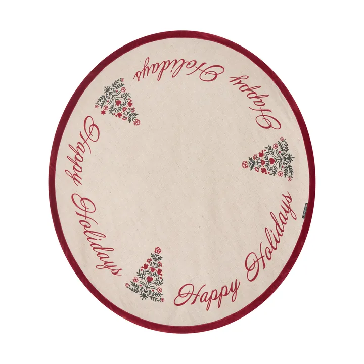 Faldón para árbol de Navidad Jute Cotton Christmas Tree Ø110 cm - Natural-red - Lexington