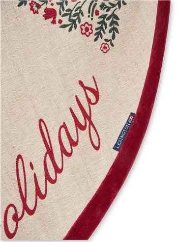 Faldón para árbol de Navidad Jute Cotton Christmas Tree Ø110 cm - Natural-red - Lexington
