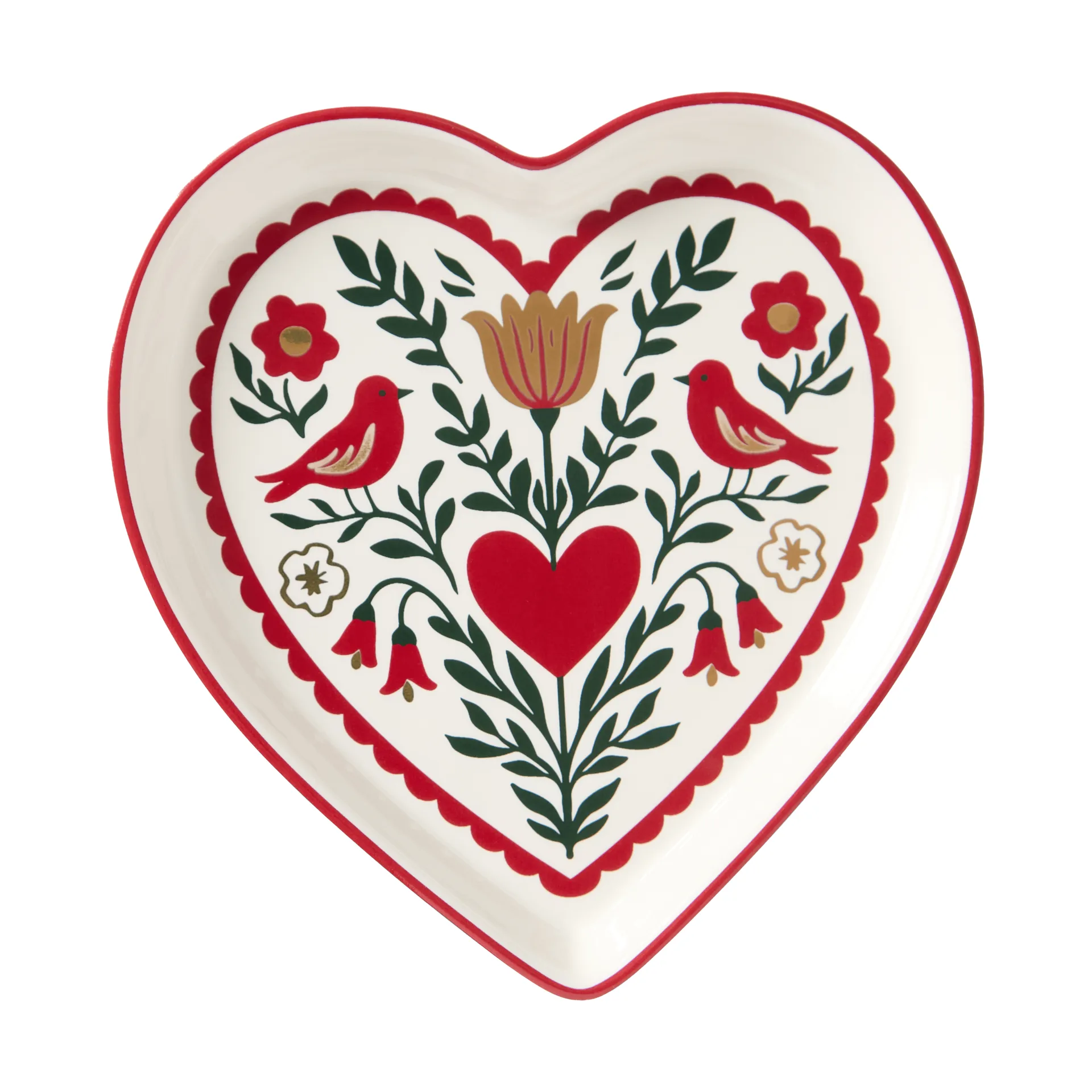 Fuente de servir Heart, Multicolor, 13 x 13 x 1,6 cm Lexington