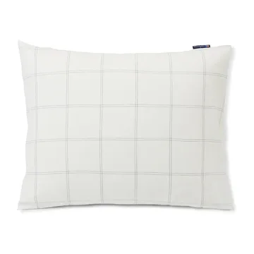 Funda de almohada Checked algodón-lyocell 50x90 cm - Off white-dark blue - Lexington