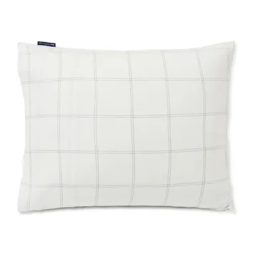 Funda de almohada Checked algodón-lyocell 50x90 cm - Off white-dark blue - Lexington