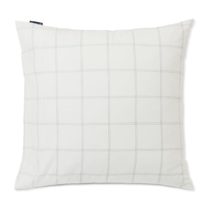 Funda de almohada Checked algodón-lyocell 65x65 cm, Off white-dark blue Lexington