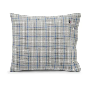 Funda de almohada Checked Cotton Flannel 50x60 cm - Gray-blue - Lexington