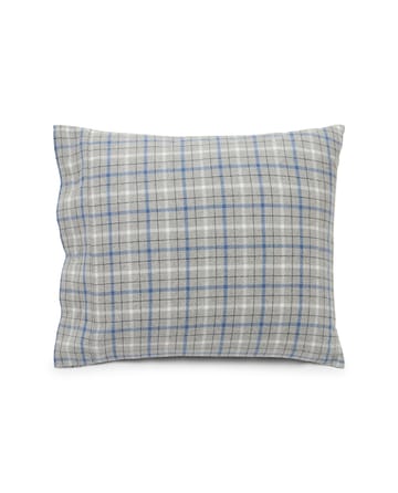 Funda de almohada Checked Cotton Flannel 50x60 cm - Gray-blue - Lexington