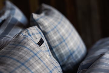 Funda de almohada Checked Cotton Flannel 50x60 cm - Gray-blue - Lexington
