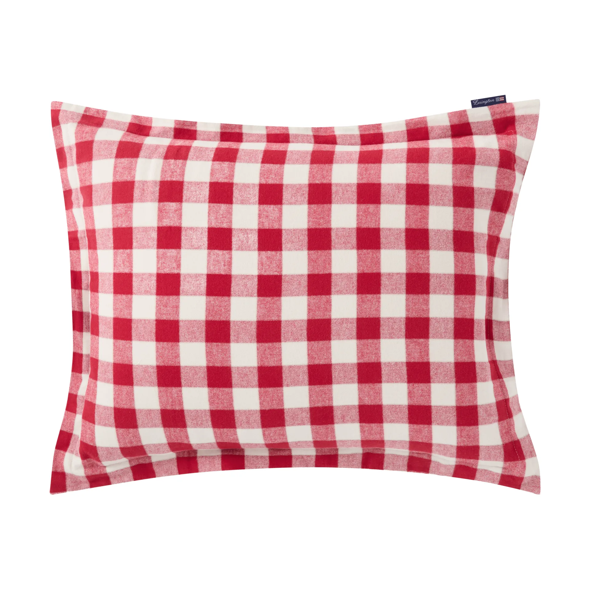 Funda de almohada Checked Cotton Flannel 50x60 cm, Red-light beige Lexington