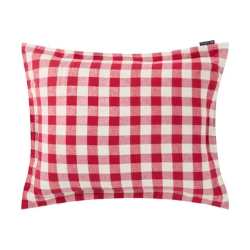 Funda de almohada Checked Cotton Flannel 50x60 cm - Red-light beige - Lexington