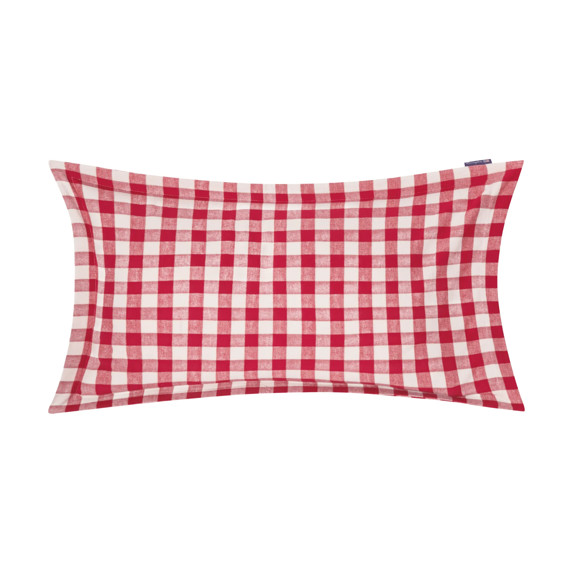 Funda de almohada Checked Cotton Flannel 50x90 cm, Red-light beige Lexington
