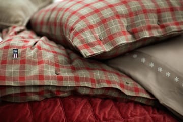 Funda de almohada Checked Cotton Flannel 65x65 cm - Mid Brown-red - Lexington