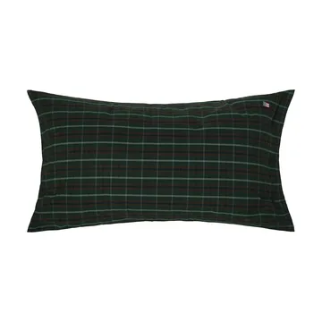 Funda de almohada Checked cotton percale - Green-navy, 50x90 cm - Lexington